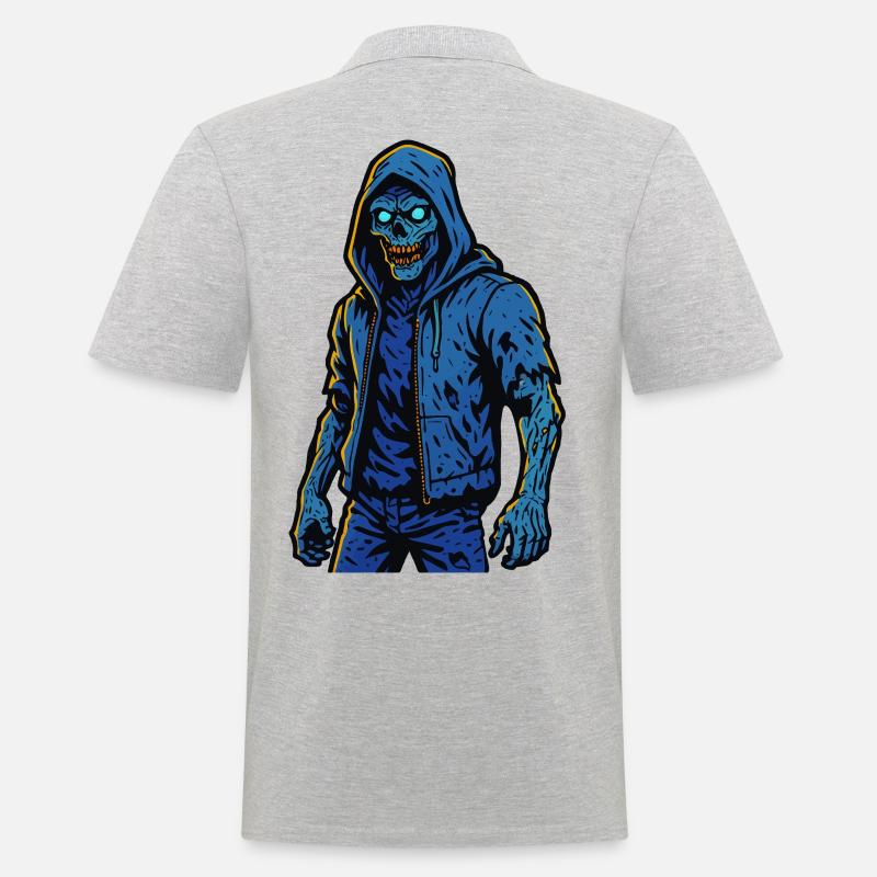 Urban Decay – Future Zombie Warrior - Männer Poloshirt - Grau meliert
