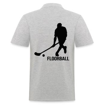 floorball floorball floorballteam floorball players - Men's Polo Shirt - heather grey - Back - Kai (181cm)