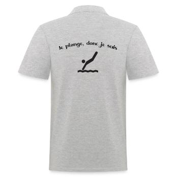 Je plonge donc je suis - Polo Homme - gris chiné - Dos - Kai (181cm)