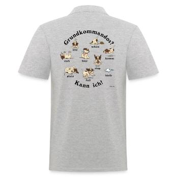 Commandos1 - Men's Polo Shirt - heather grey - Back - Kai (181cm)