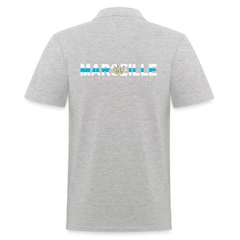Marseille - Polo Homme - gris chiné - Dos - Kai (181cm)