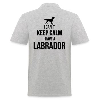 LABRADOR can't keep calm - Men's Polo Shirt - heather grey - Back - Kai (181cm)