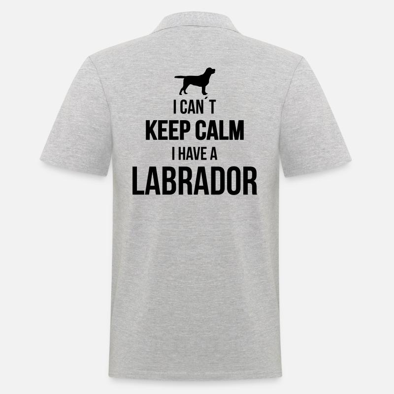 LABRADOR can't keep calm - Men's Polo Shirt - heather grey