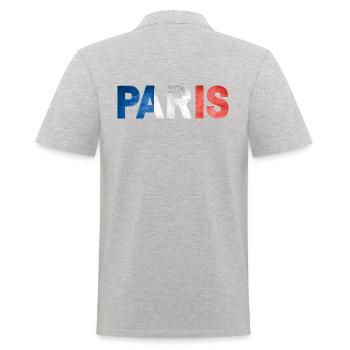 Paris - Men's Polo Shirt - heather grey - Back - Kai (181cm)