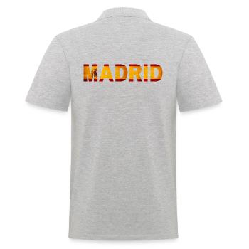 Madrid - Men's Polo Shirt - heather grey - Back - Kai (181cm)