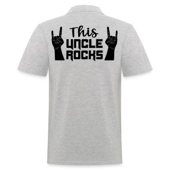 Cool best uncle gift idea funny niece - Men's Polo Shirt - heather grey - Back - Kai (181cm)