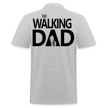 The walking Dad bester Vater Sohn Papa Tochter Fun - Männer Poloshirt - Grau meliert - Hinten - Kai (181cm)