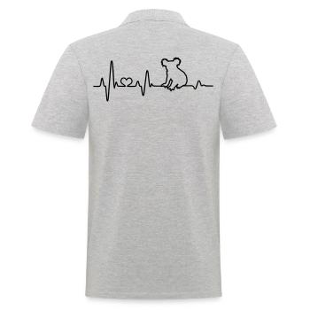 Battements de coeur Koala Australie Amour Koalabär - Polo Homme - gris chiné - Dos - Kai (181cm)
