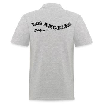 Los Angeles California Schrift California California États-Unis - Polo Homme - gris chiné - Dos - Kai (181cm)