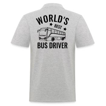 Bester Busfahrer Bus Berufskraftfahrer Geschenk - Männer Poloshirt - Grau meliert - Hinten - Kai (181cm)