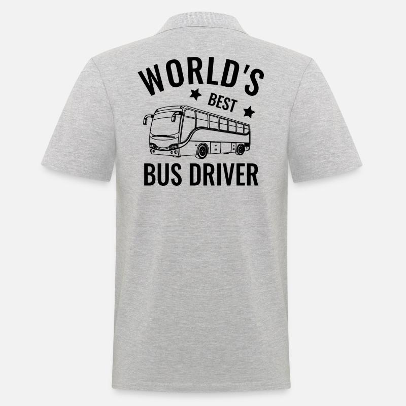Bester Busfahrer Bus Berufskraftfahrer Geschenk - Männer Poloshirt - Grau meliert