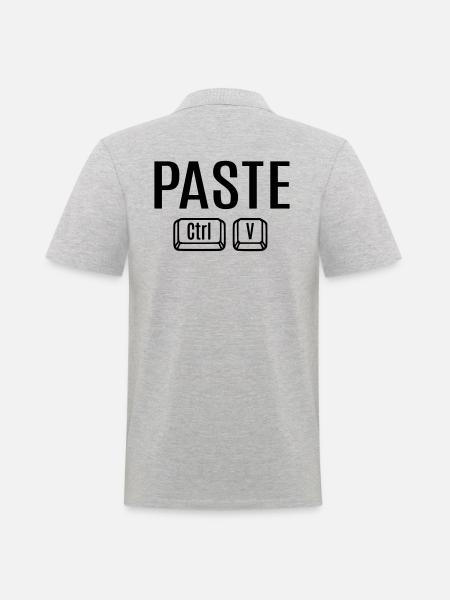 Papa Mama Kind Baby Geburt Geschenkidee Copy Paste - Männer Poloshirt - Grau meliert