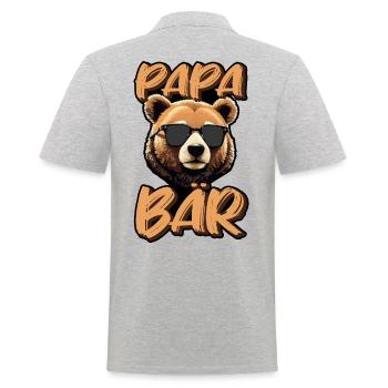 Papa Père - Polo Homme - gris chiné - Dos - Kai (181cm)