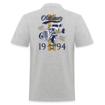 30. Geburtstag Oldtimer Juli 1994 Jahrgang 1994 - Männer Poloshirt - Grau meliert - Hinten - Kai (181cm)