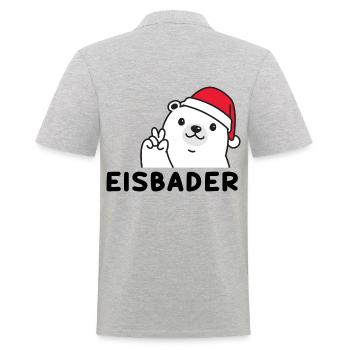 eisbader eisbär winterbader winter polar arktis - Männer Poloshirt - Grau meliert - Hinten - Kai (181cm)