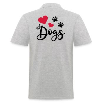 Chien Patte Patte de chien amoureux des chiens - Polo Homme - gris chiné - Dos - Kai (181cm)