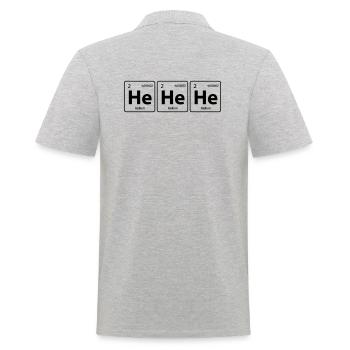 Chemie lustig Chemiker Chemielaborant Labor Helium - Männer Poloshirt - Grau meliert - Hinten - Kai (181cm)