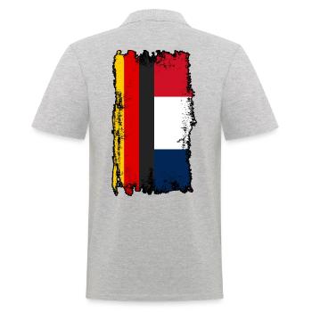 Français Français Allemagne France - Polo Homme - gris chiné - Dos - Kai (181cm)