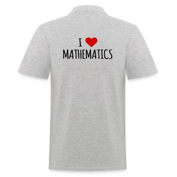 Mathematics Mathematicians Mathematics Teacher Gift - Men's Polo Shirt - heather grey - Back - Kai (181cm)
