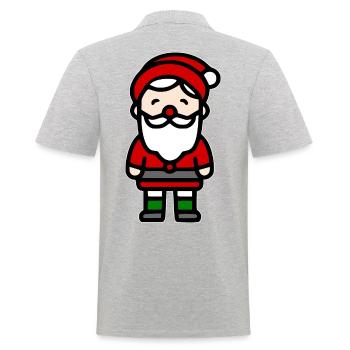 Santa Claus - Men's Polo Shirt - heather grey - Back - Kai (181cm)