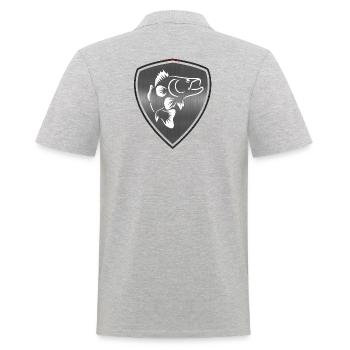 Armoiries de pêche au sandre - Polo Homme - gris chiné - Dos - Kai (181cm)