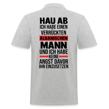 Albanians Albanian Albania - Men's Polo Shirt - heather grey - Back - Kai (181cm)