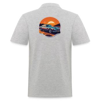 Timeless Elegance - Men's Polo Shirt - heather grey - Back - Kai (181cm)