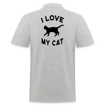 Chat Chats Chat Ami Chat Dame ChatOn - Polo Homme - gris chiné - Dos - Kai (181cm)
