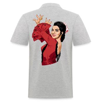 LOLA Flamenca - Polo Homme - gris chiné - Dos - Kai (181cm)