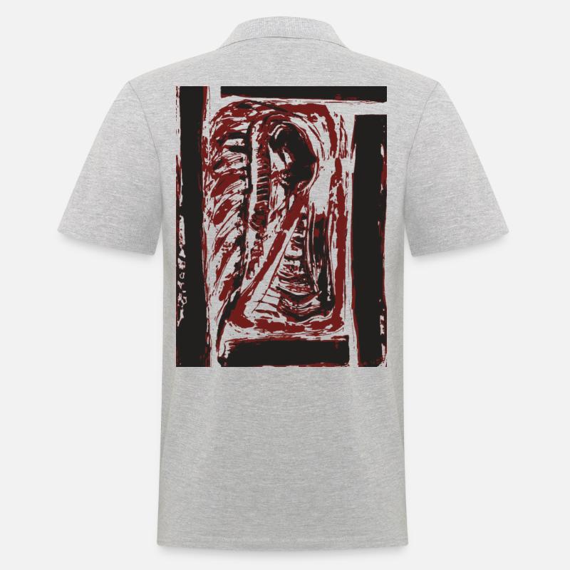 Der Tiger in Dir - Kunst - Männer Poloshirt - Grau meliert