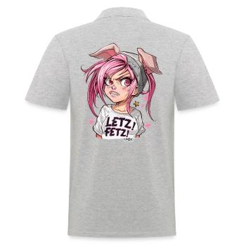 Sûre d’elle, forte, fille cochon cool - Polo Homme - gris chiné - Dos - Kai (181cm)
