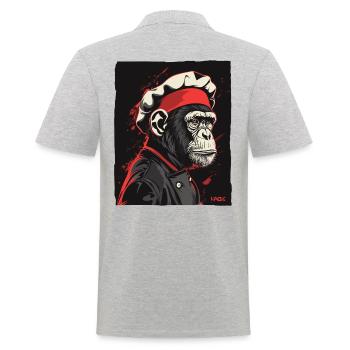 Monkey Chef and Monkey Chef - Men's Polo Shirt - heather grey - Back - Kai (181cm)