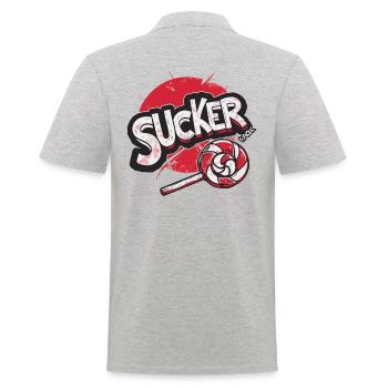 Lollipop lollipop sucks - Men's Polo Shirt - heather grey - Back - Kai (181cm)