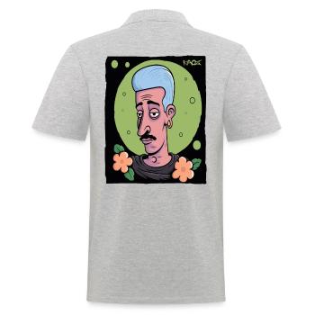 Mec gay : Soyez qui vous voulez être - Polo Homme - gris chiné - Dos - Kai (181cm)