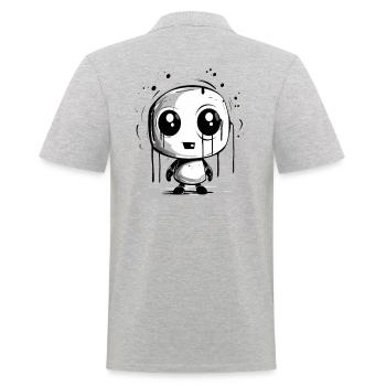Homme guimauve : Petit gars drôle - Polo Homme - gris chiné - Dos - Kai (181cm)