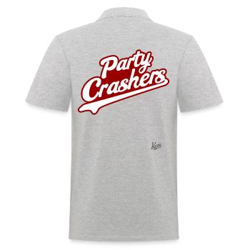 Team Party Crashers - Men's Polo Shirt - heather grey - Back - Kai (181cm)