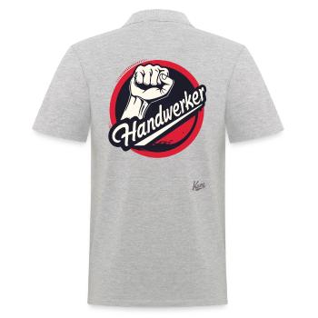 Poing en l’air pour les artisans - Polo Homme - gris chiné - Dos - Kai (181cm)