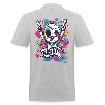 Super méchant moche drôle graffiti man - Polo Homme - gris chiné - Dos - Kai (181cm)