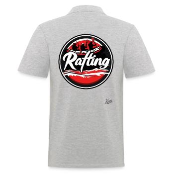 Rafting en bateau pneumatique : élégant et sauvage - Polo Homme - gris chiné - Dos - Kai (181cm)