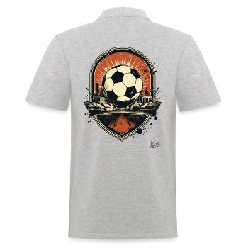 An emblem for football - Men's Polo Shirt - heather grey - Back - Kai (181cm)