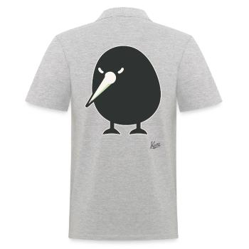 Drôle d’oiseau kiwi - Polo Homme - gris chiné - Dos - Kai (181cm)