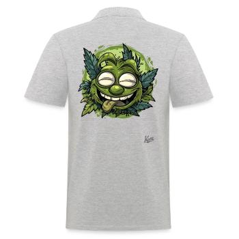 The Ever-Intoxicated Forest Goblin - Men's Polo Shirt - heather grey - Back - Kai (181cm)