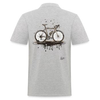 Sale et génial : cyclo-cross et vélo de gravier - Polo Homme - gris chiné - Dos - Kai (181cm)