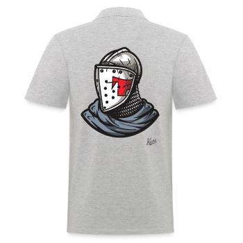 Casque médiéval chevaliers bretons - Polo Homme - gris chiné - Dos - Kai (181cm)