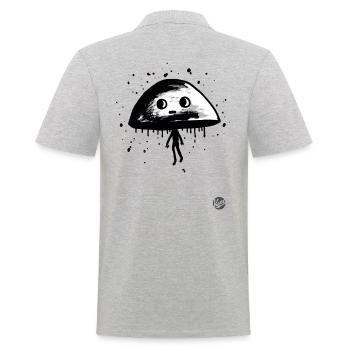 Head or UFO abduction: What's going on here? - Men's Polo Shirt - heather grey - Back - Kai (181cm)