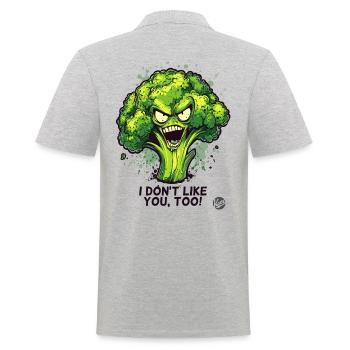 Personne n’aime le brocoli - Polo Homme - gris chiné - Dos - Kai (181cm)
