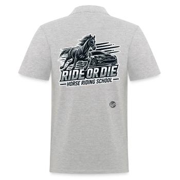 École d’équitation Ride or Die pour chevaux et cavaliers - Polo Homme - gris chiné - Dos - Kai (181cm)
