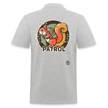 Waldpatrouille Camper Eichhörnchen - Männer Poloshirt - Grau meliert - Hinten - Kai (181cm)