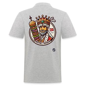 Turkish Royal Royal Kebab - Men's Polo Shirt - heather grey - Back - Kai (181cm)