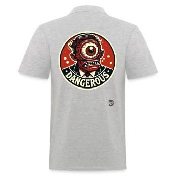 one-eyed manager in suit Cyclops - Men's Polo Shirt - heather grey - Back - Kai (181cm)